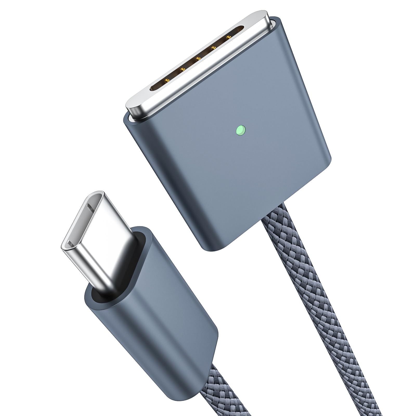 FOXSEA Cavo da USB-C a magnetico 3 da 140 W, compatibile con MagSafe 3 per MacBook Pro 14" 16" e Air 13" 15" M4 M3 M2 2021-2025 Cavo di ricarica rapida bianco