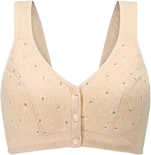 Full Coverage Padded Bras for Women Women's Adjustable Sports Front Closure Extra-Elastic Breathable Lace Trim Bra Thin Sp...