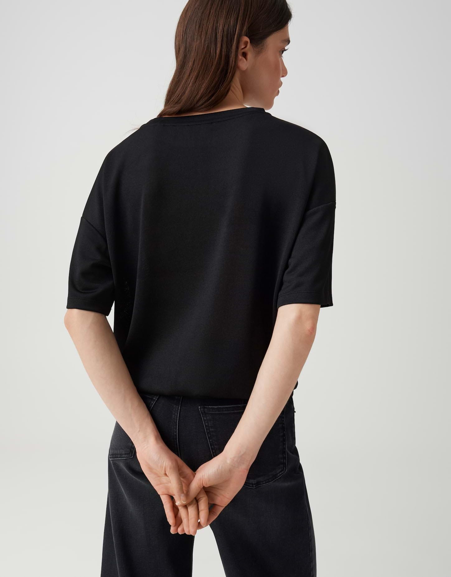 OPUS Damen Kurzarmshirt | T-Shirt mit elastischem Ballonsaum Regular Fit