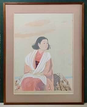 中村岳陵、仏誕図・衣をささげる女、希少画集画、新品高級額装付 中村岳陵、孫、希少画集画、新品高級額装付 - メルカリ