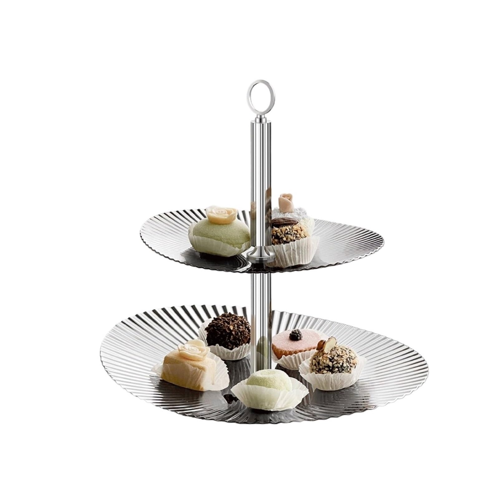 Yinj9562fg Cake display stand Two-Tier Casual And Stylish Display Stand: An Elegant Stand For Desserts And Snacks Wedding