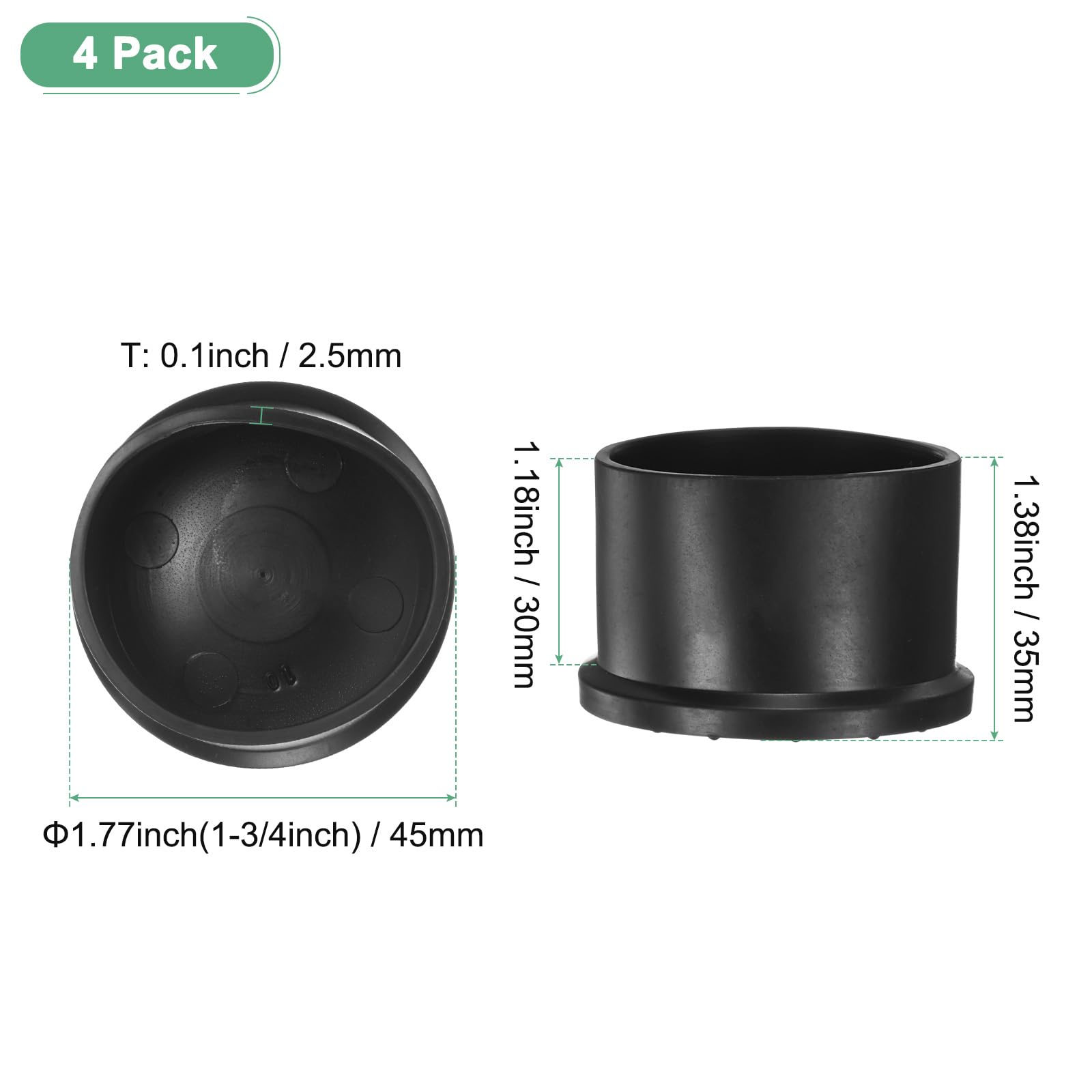 M METERXITY 4-Pack Chair Leg Caps - Image 3