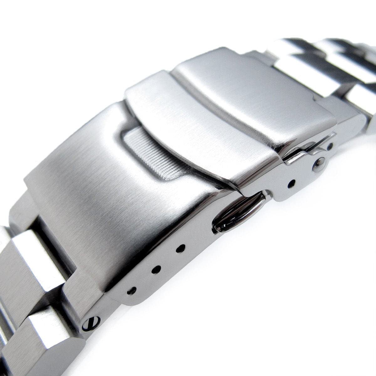 MiLTAT 22mm Hexad Style Bracelet de montre en métal Extrémité droite