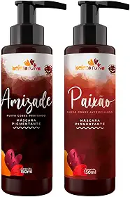 Beleza Ruiva – Kit Tonalizante Amizade e Paixão | Ruivo Cobre Profundo e Avermelhado | Hidratação, Brilho e Cores Intensas | Vegano e Sem Amônia