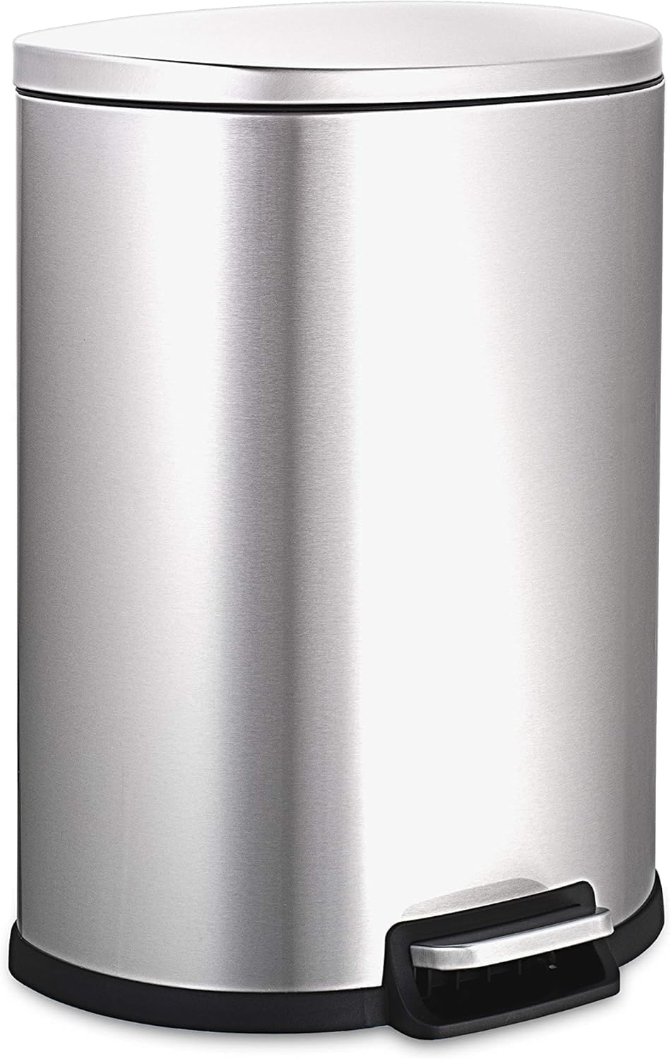 NINESTARS AMZ-SOT-50-3 Step-on Trashcan, 13.2 Gal, Stainless Steel