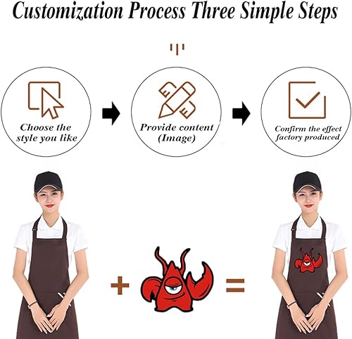 Miniatura 3 de Delantal personalizado delantal personalizado delantal LOGO puede agregar fotos