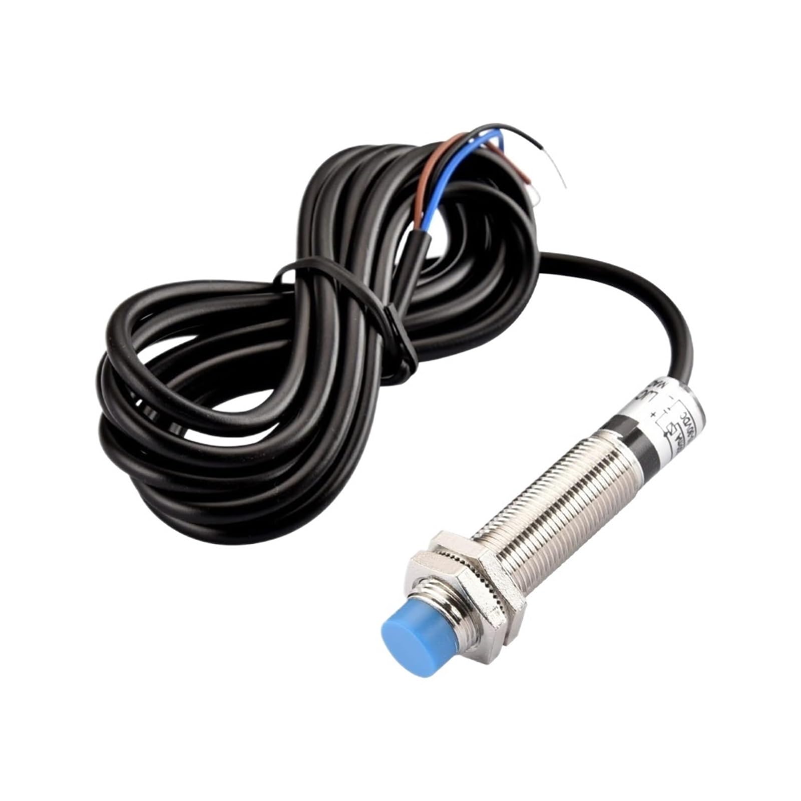 1pcs LJC12A3-5 M12 Capactive Proximity Sensor Switch NPN/PNP Output NO/NC Waterproof Approach Sensor Switch 5mm Sensing(PNP Output_NO)