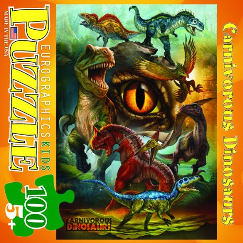 EuroGraphics 6100-0359 Carnivorous Dinosaurs 100-Piece Puzzle