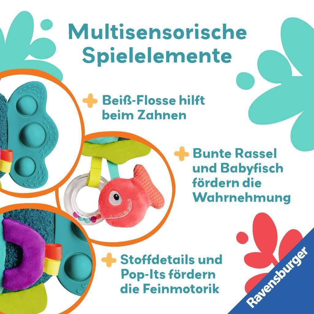 Play+ Pop-it Piranha (blue) - ab 0 Monate
