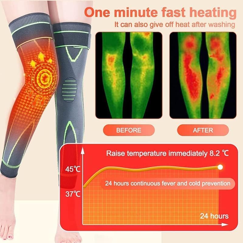 Miniatura 6 de Rodillera y calcetines de turmalina para moldear autocalentamiento con acupresión, Negro -