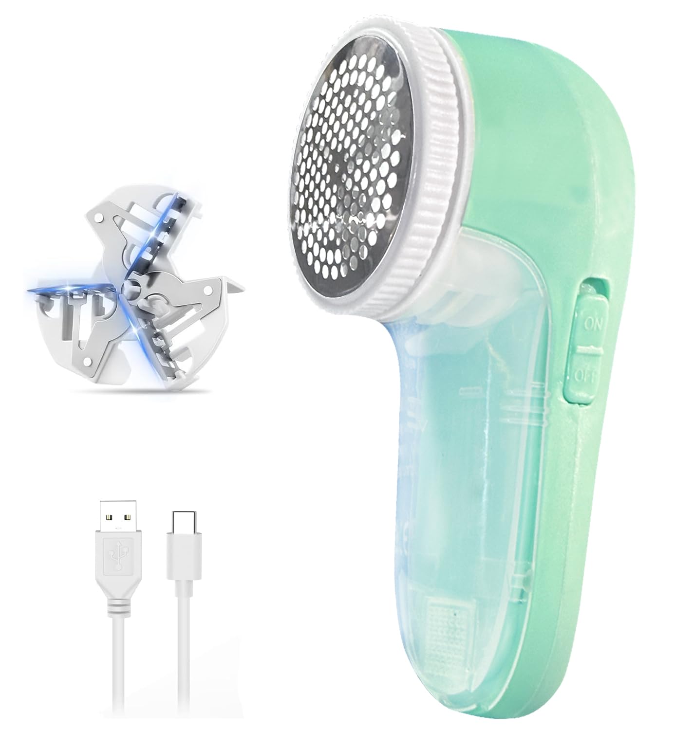 US1984 Lint Remover, Rechargeable, Clothes Shaver, Compact and Portable Fabric Shaver for Woolen Sweaters, Blankets, Jackets, Burr Remover, Pill Remover from Carpets, Curtains (Green) (B0CTXLBCJ4) Amazon Price History, Amazon Price Tracker