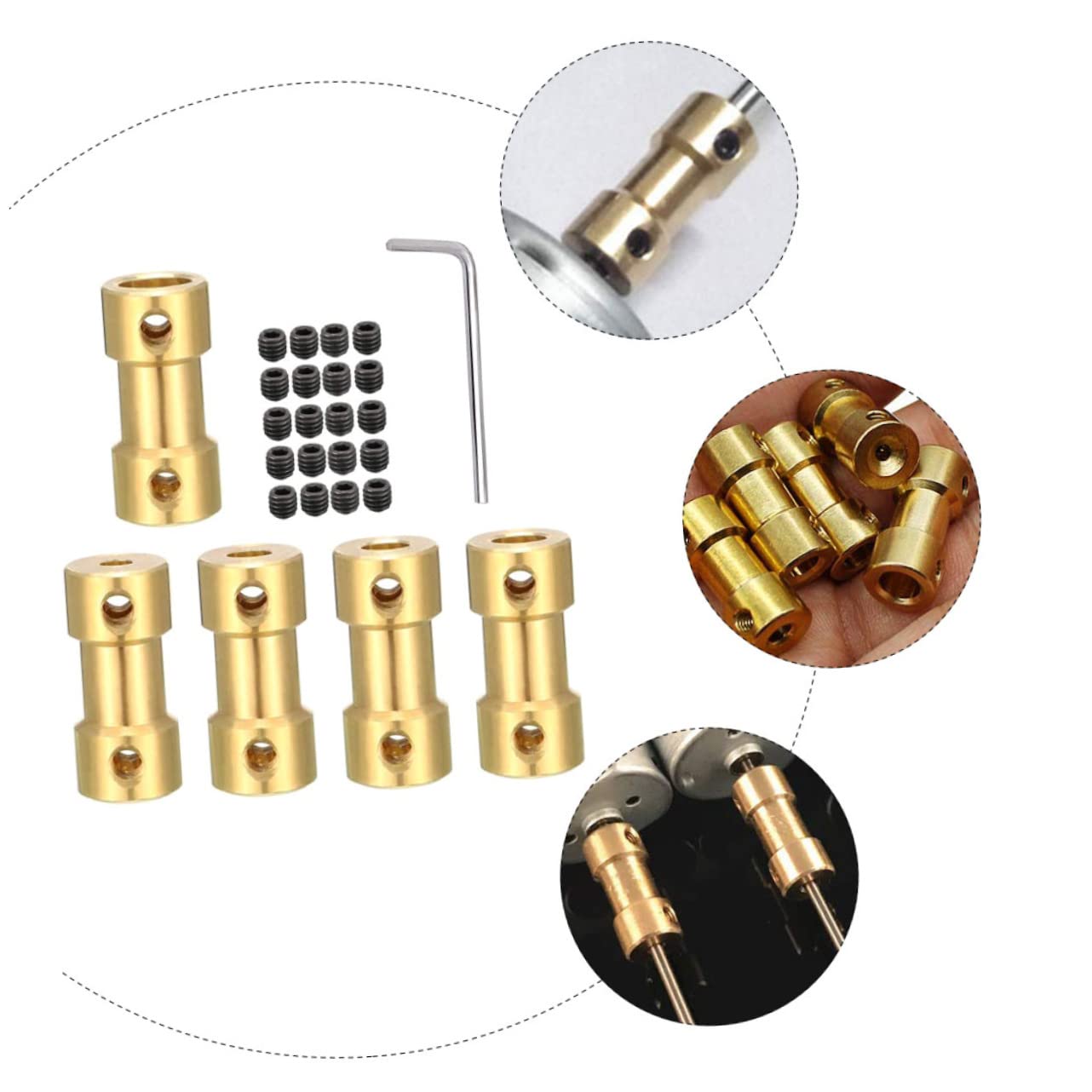 CIYODO Professional DIY Model Car/Boat/Airplane Accessories 5pcs Rigid Couplers