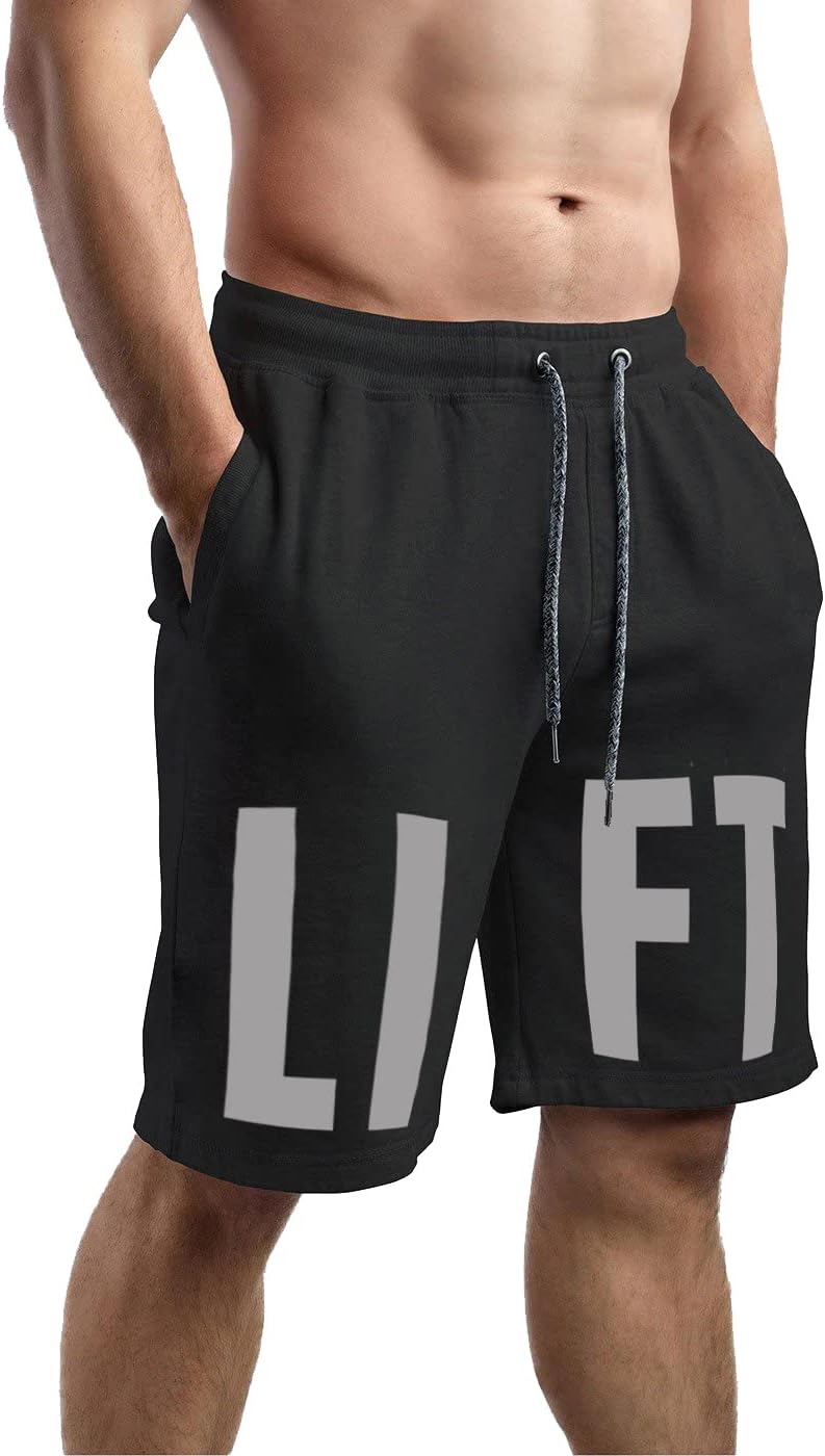 hotfits Men's Black Cotton Gym Regular Shorts-Lift