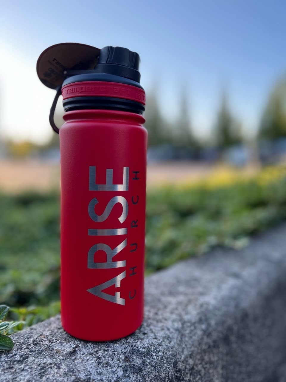 Tempercraft 18 oz Vacuum Insulated Sport Bottle | Custom Laser Engraved Options | Stainless Steel, Double-Walled, Wide Mouth