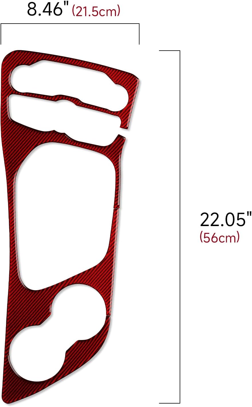 Car Gear Shift Panel Decals for 2015 2016 2017 2018 2019 2020 2021 2022 2023 Dodge Challenger Accessories Carbon Fiber Stickers