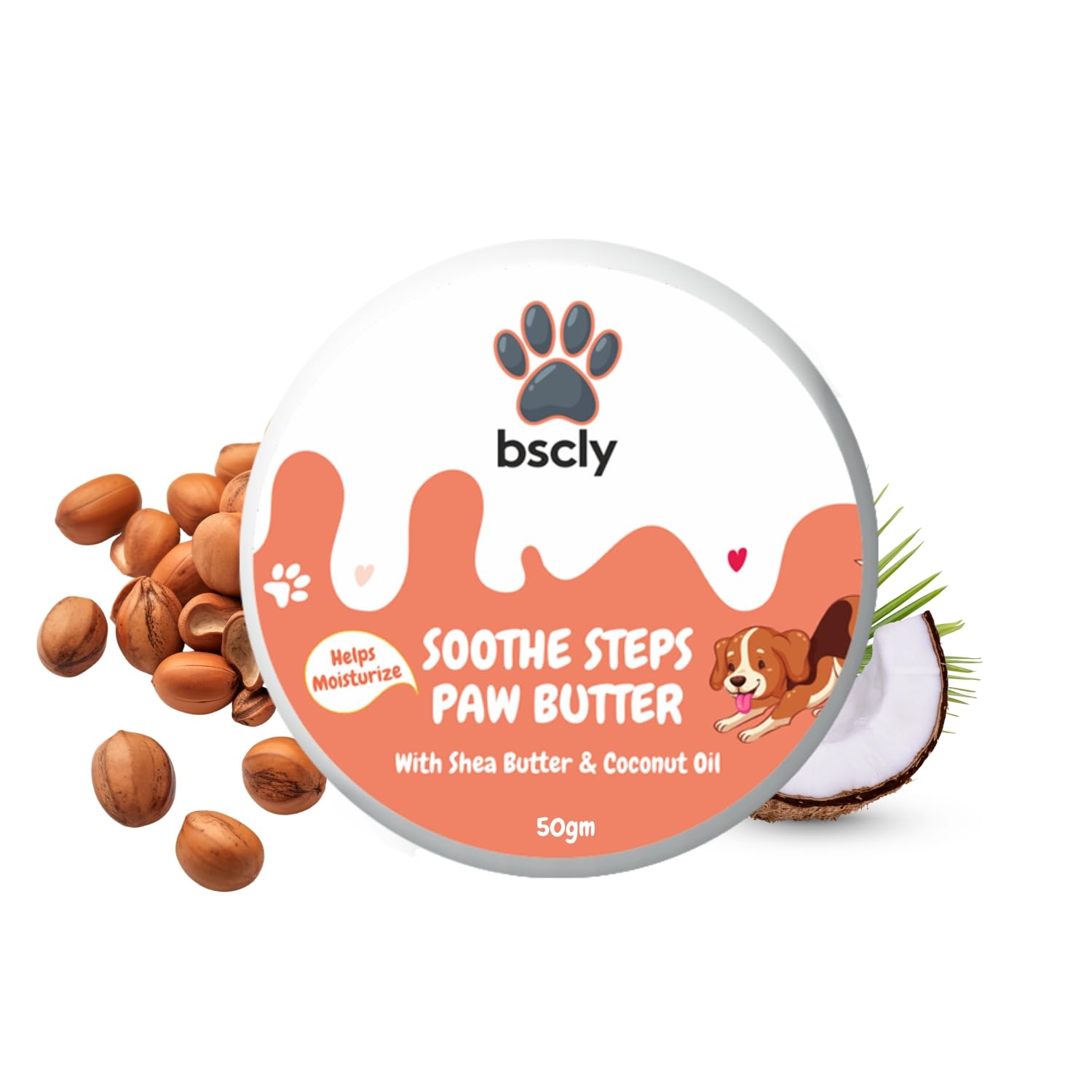 HARRODS Bscly 2-in-1 Moisturizing Paw Butter & Elbow Protector | for All Pets Care - Natural Cream, Wax, Balm for Healing Dry, Cracked, Chapped Paws & Elbows | Repairs & Heals - 50g