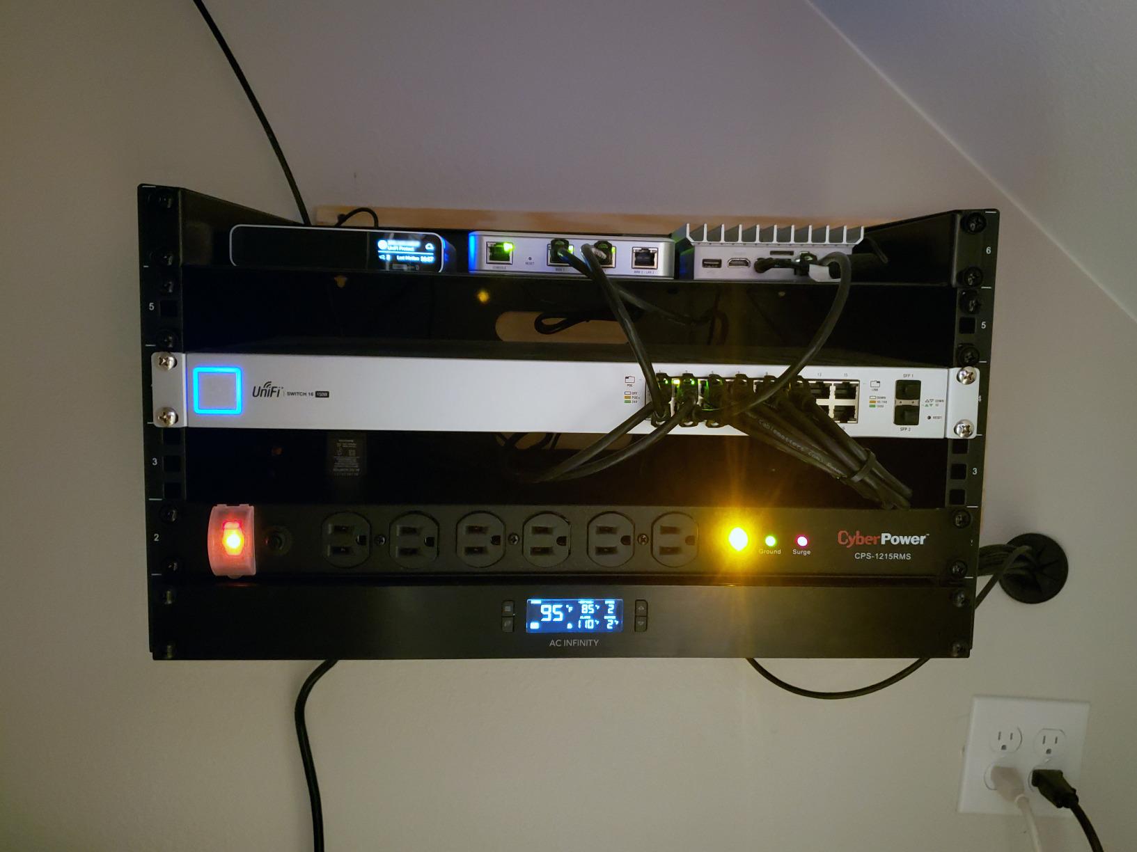 AC Infinity CLOUDPLATE T2, Rack Mount Fan 1U, Top Exhaust Airflow, for ...