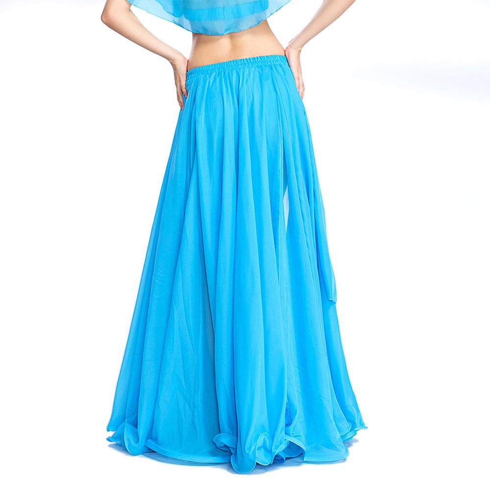 ROYAL SMEELA Chiffon-Bauchtanzrock, Schlitz, langer Bauchtanzrock, Tribal-Bauchtanz-Röcke, Bauchtanz-Kostüm für Damen