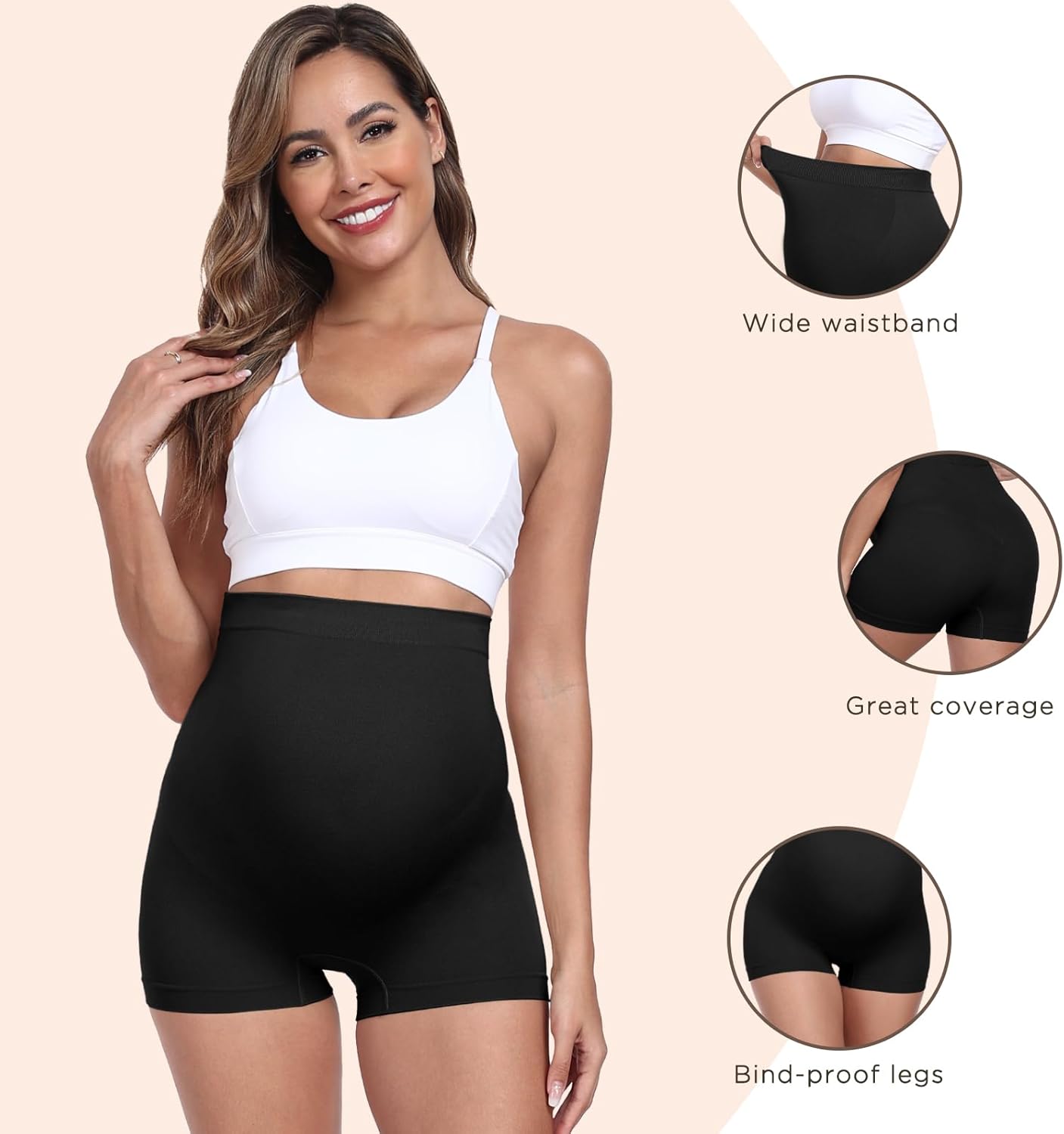 Seamless Maternity Shapewear, Belly Support Pregnancy Underwear for Maternity Photography and Baby Shower Dresses - Image 5