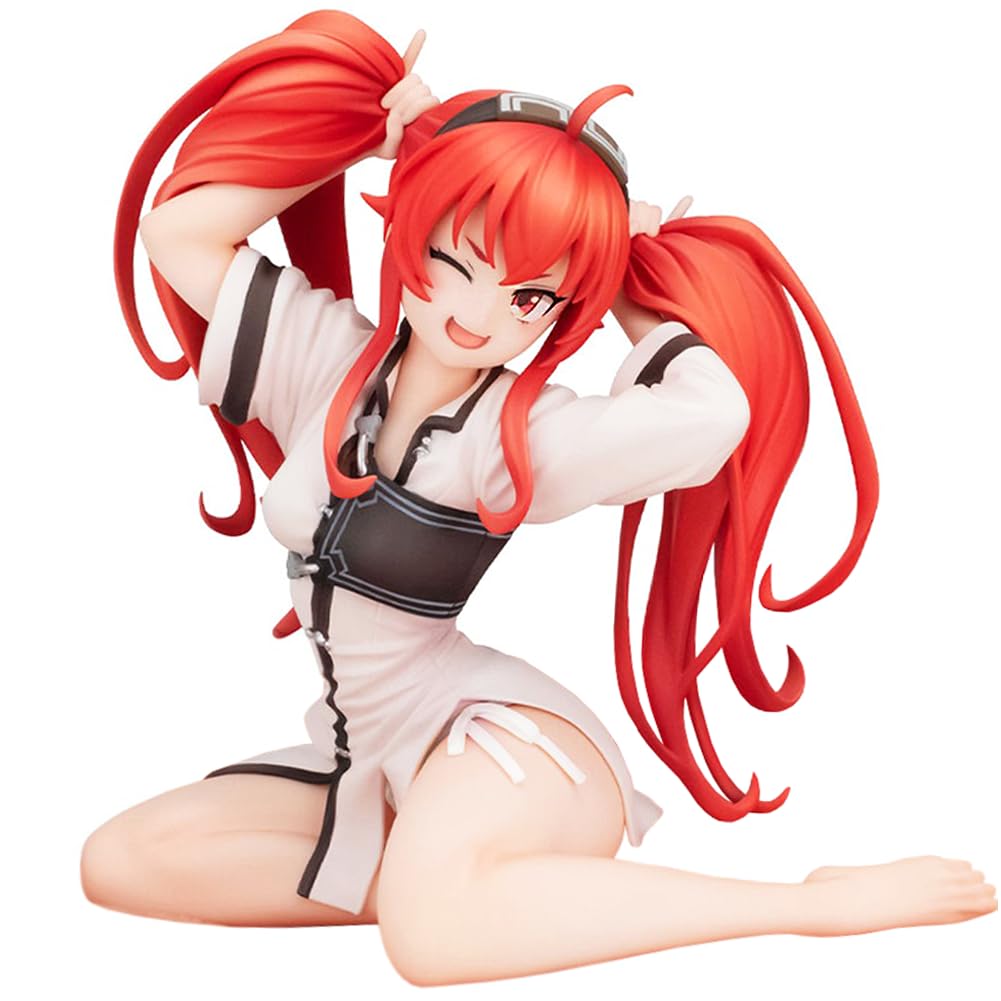 Zhongkaihua Mushoku Tensei: Jobless Reincarnation Anime Figure Eris Greyrat Figure Sitting Anime Mini Figurine PVC Model Desktop Ornament