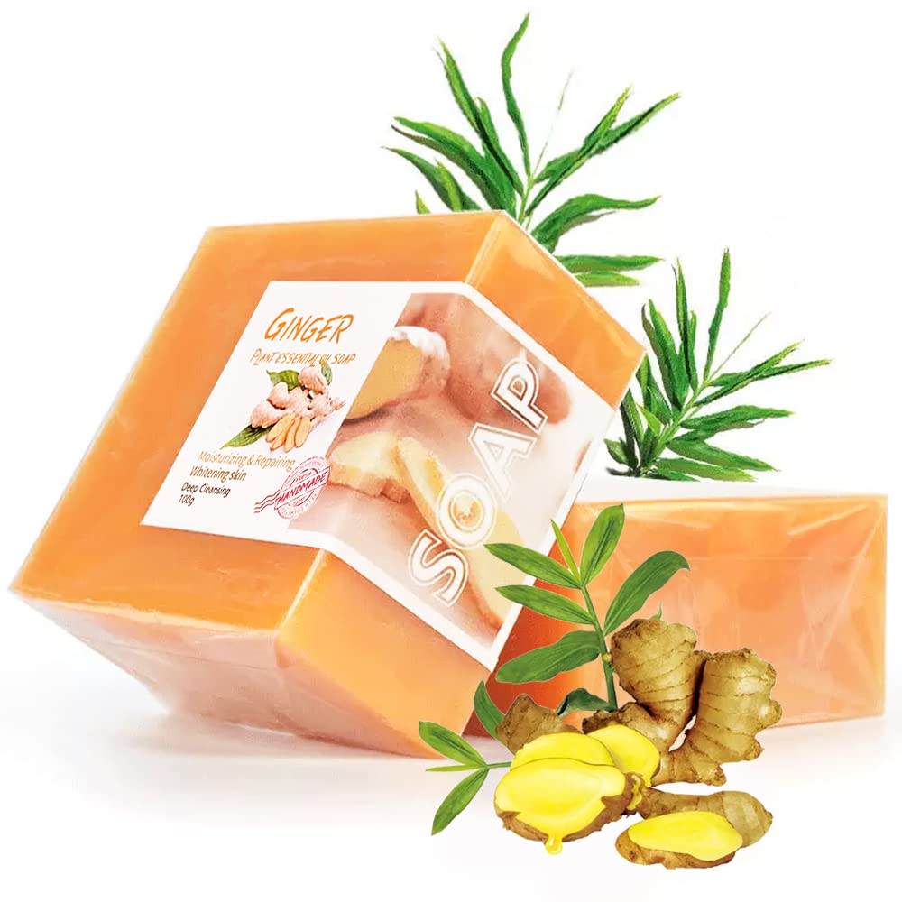 Cekaso Lymphatic Detox Natural Organic Ginger Soap, Ginger Lymphatic Drainage, Detox Weight Loss Ginger Soap, Turmeric Soap Bar - Soap for Swelling and Pain Relief, for All Skin Types