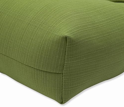 Miniatura 6 de Pillow Perfect Forsyth - Sofá de mimbre sólido para interiores y exteriores, resistente a la intemperie y a la decoloración, 18 x 44 pulgadas, verde