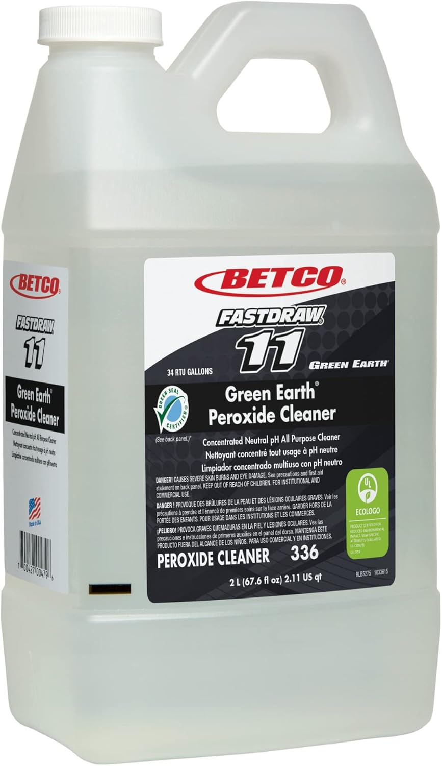 Betco® Fastdraw® Green Earth® Peroxide Cleaner, Fresh Mint Scent, 152 Oz, Pack Of 2