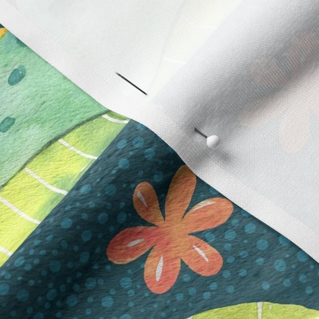 Spoonflower Fabric - Crocodile Alligator Tropical Green Animal Wild Jungle Printed on Minky Fabric by The Yard - Sewing Baby Blankets Quilt Backing Plush