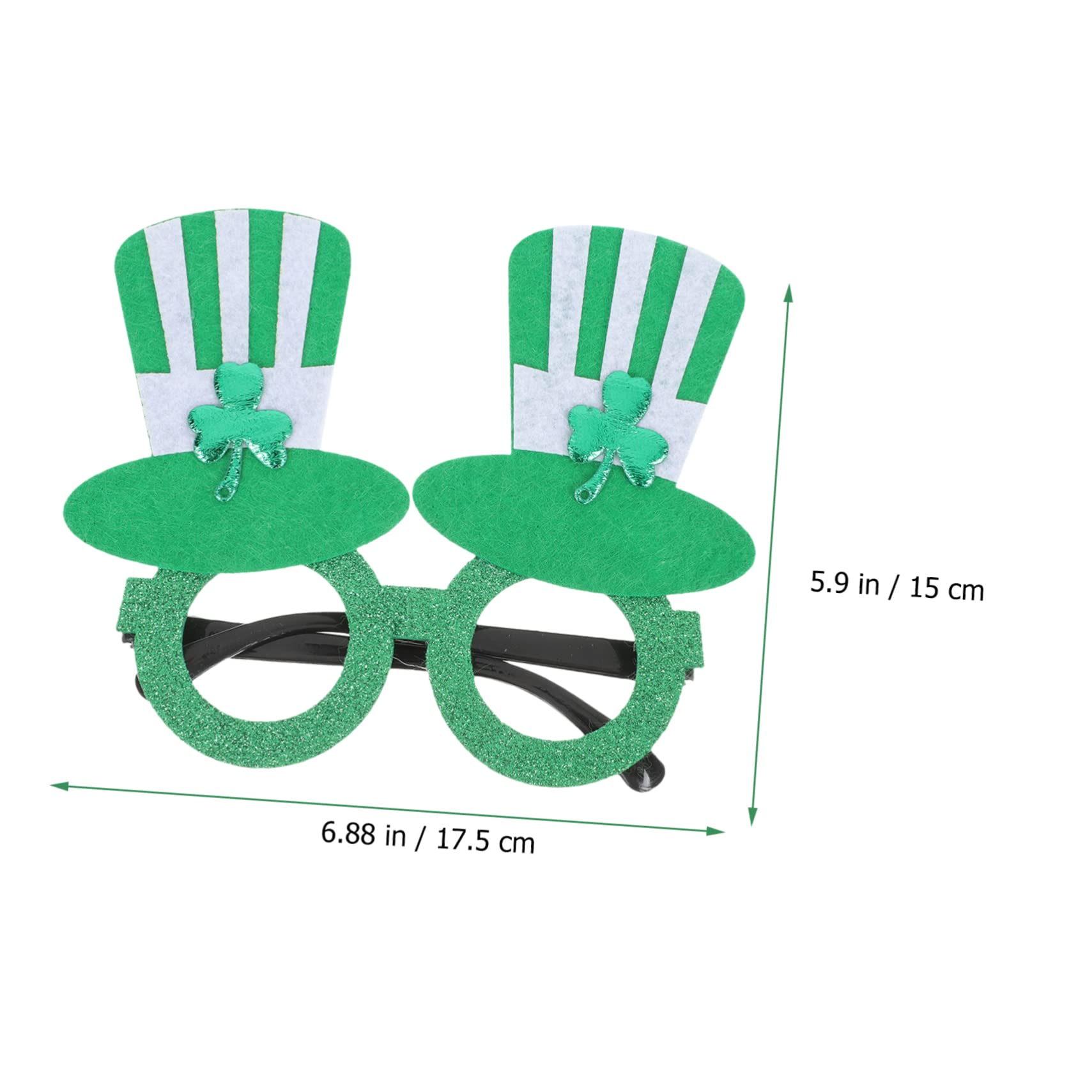 MAGICLULU 2 Sätze Kleebrille Lustige Verkleidungsbrille St. Patricks Day Partybrille Sonnenbrille Zum St. Patricks Day St. Patricks Day Kostümzubehör Schnapsgläser Plastik Green 6 Paare * 2