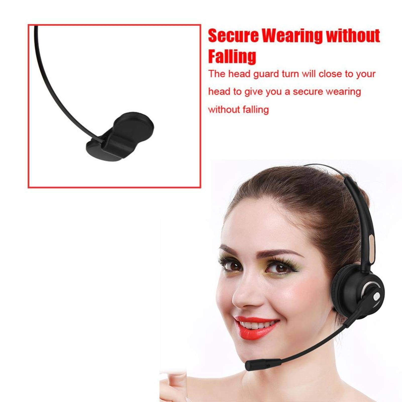 Call Center Bluetooth Headset Bezprzewodowe słuchawki z redukcją szumów Over-the-Head dla kierowców samochodów ciężarowych Telefony biurowe