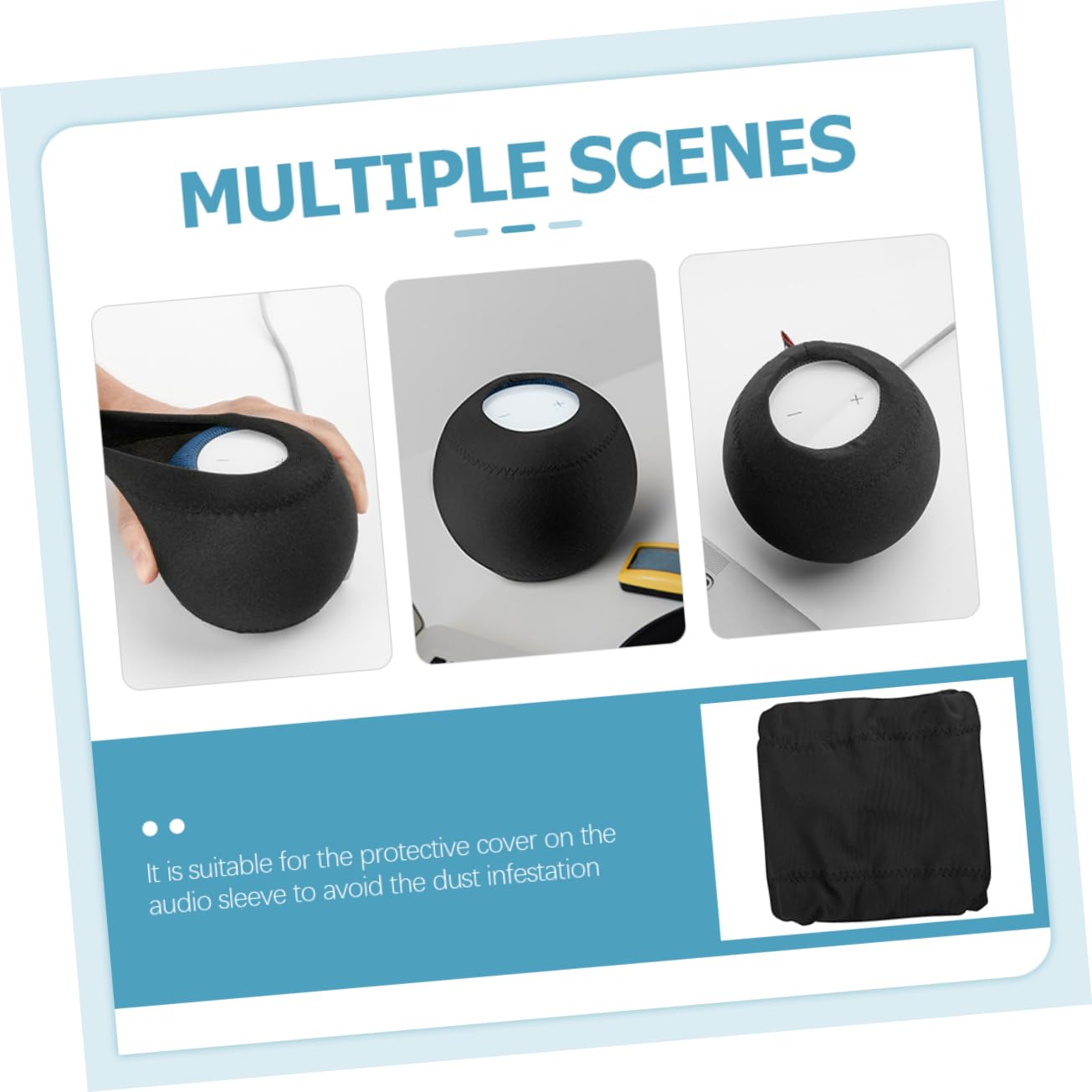 VILLCASE Speaker Cover Sleeve for Protective Case with Precision Stitching Cable Slot for Speaker Protection and Easy Installation