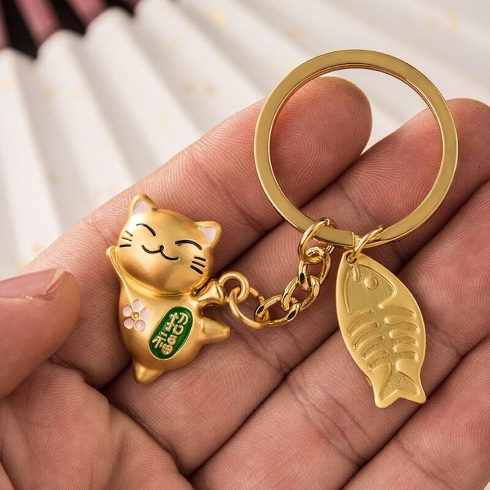 Lucky Cat brelok do kluczy ze stopu akcesoria torby samochodowej