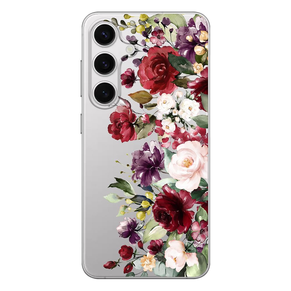 Coque Galaxy S24 Plus fleurs protection TPU transparente - 8