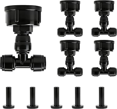 Kalolary 5Pack Push-to-Fit 3/4" to 1/4" Drip Irrigation Faucet Adapters