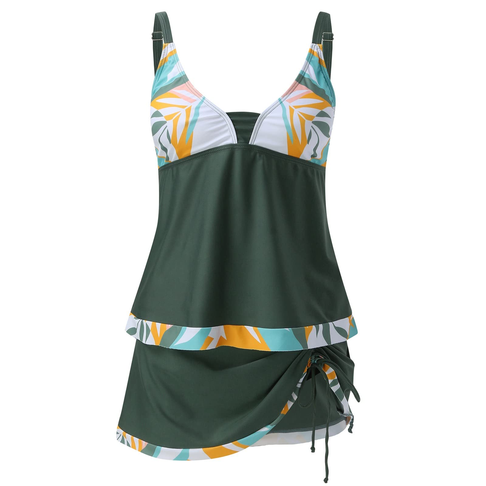 Tankini de mujer conjunto verano push up trajes de playa contenitivo cintura alta playa tankini dos piezas curvas natación top y pantalones cortos elegante piscina con control del abdomen traje de