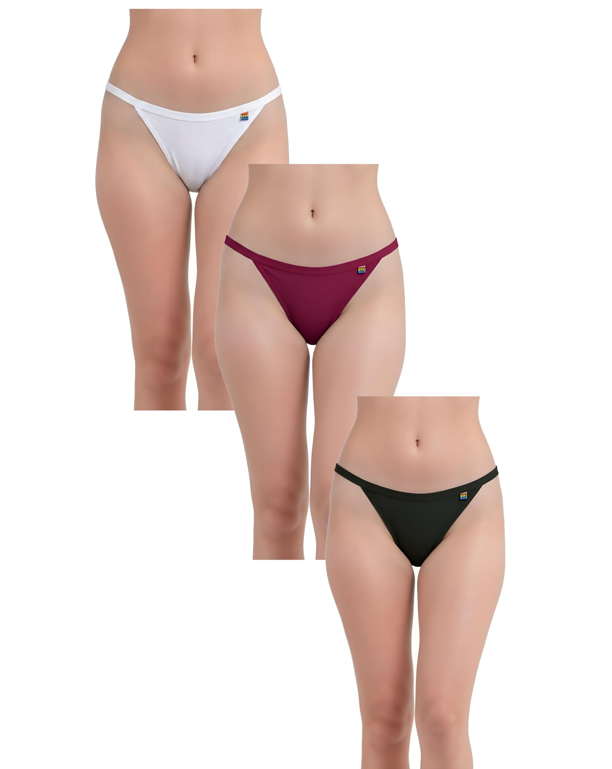 pavvoin by Cool klen Women's Cotton Multicolored Bikini String Panty for Daily use Combo Pack-picture-51