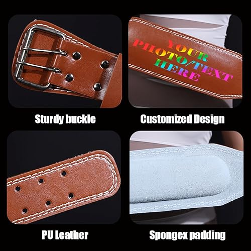 Miniatura 4 de Cinturón de levantamiento de pesas personalizado Cinturón de levantamiento de pesas personalizado Cinturón de entrenamiento de peso muerto
