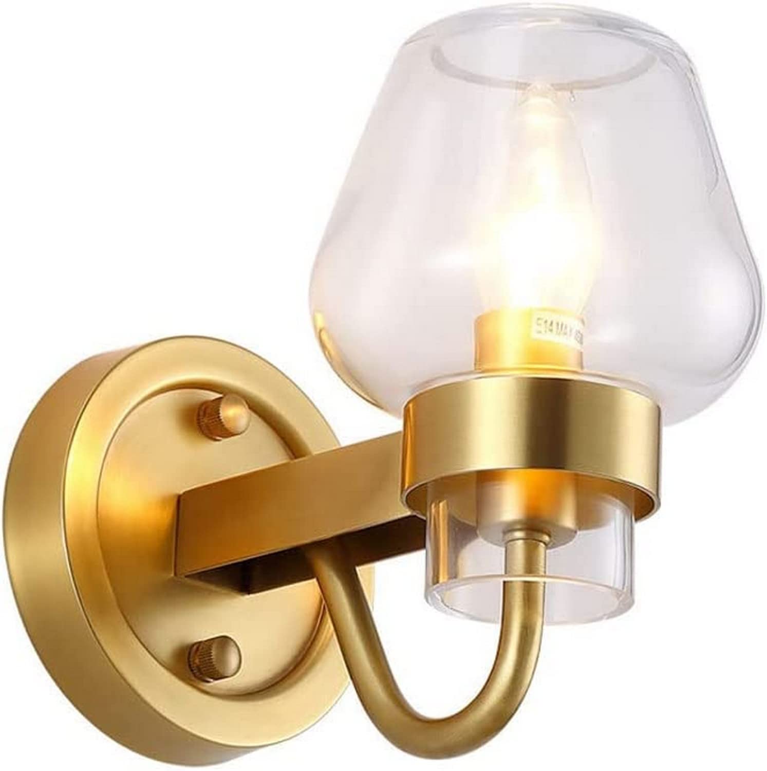 Lampe murale E14 laiton brossé pour éliminer les zones d'ombre chez soi