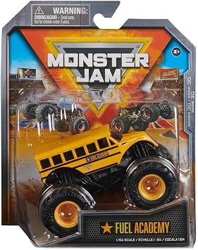 Monster Jam 2023 Spin Master 164 Diecast Truck Series 30 Trucks on Duty Fuel Academy School Bus