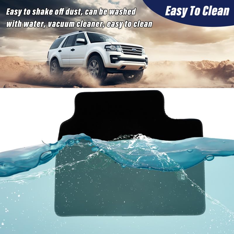 Carpet Floor Mats for Hyundai Elantra 2016-2020 - Custom OEM Wool Glowing Logo Anti-Slip All-Weather Custom Fit Full — view 6