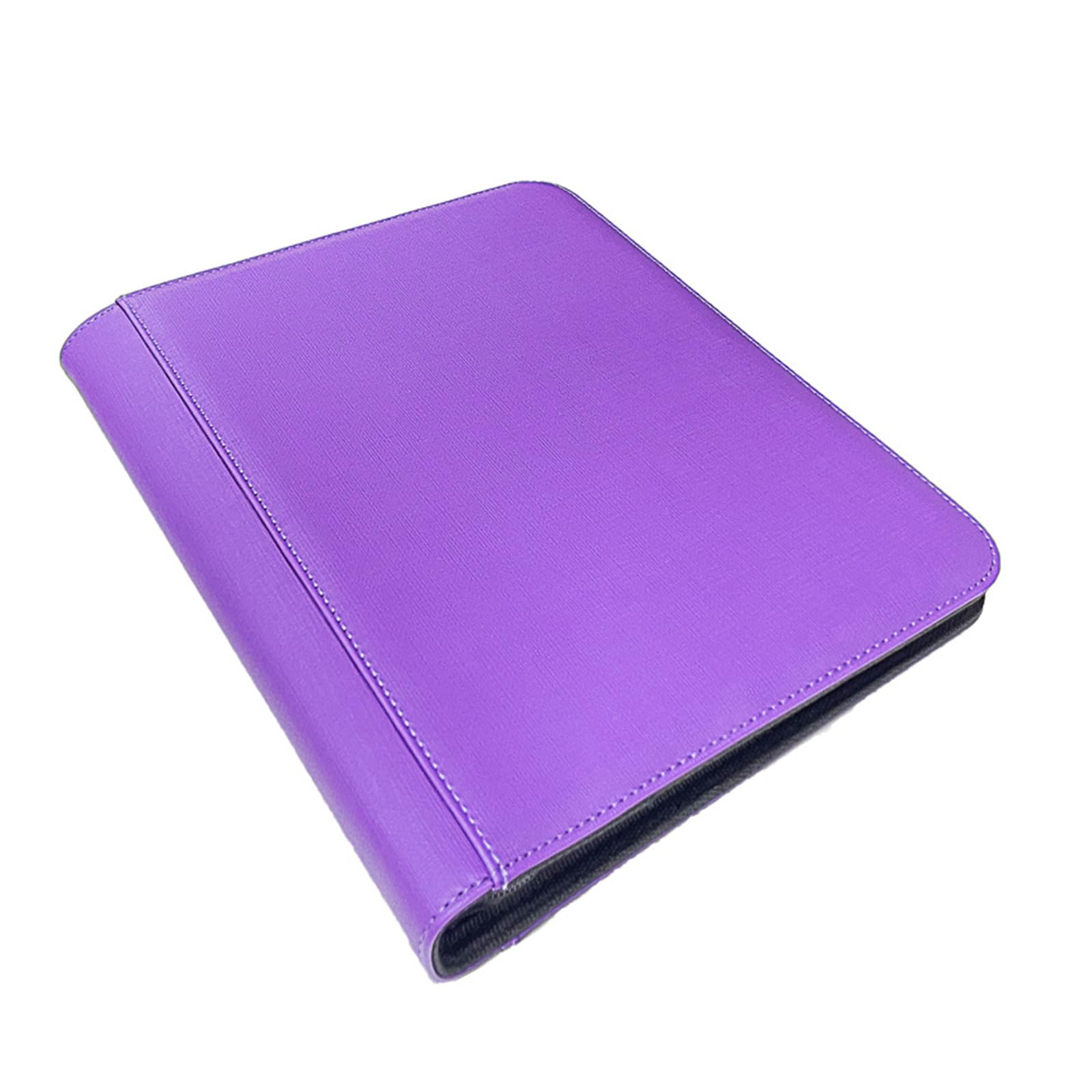 112 porta carte tascabili a doppia faccia, con cerniera, album per carte da gioco in PU, raccoglitore per collezionisti, cartella di carte