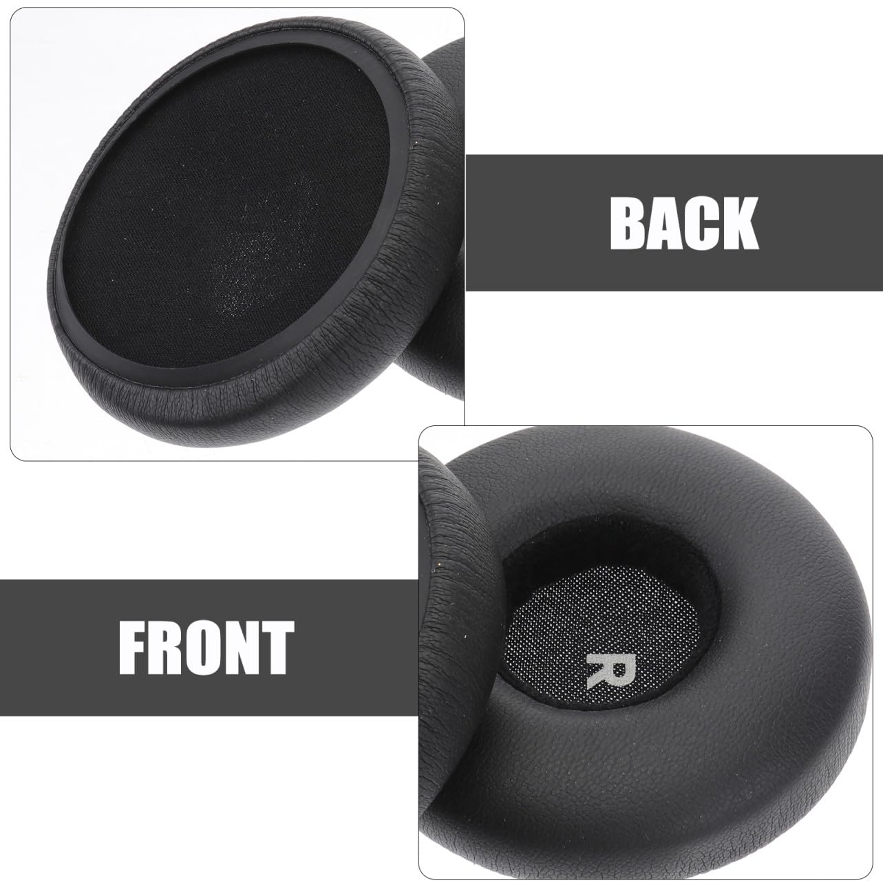 jojofuny 3piezas Auriculares Almohadillas De Repuesto De PU y Color Negro Compatibles Comodidad y Rendimiento De Graves Mejorados