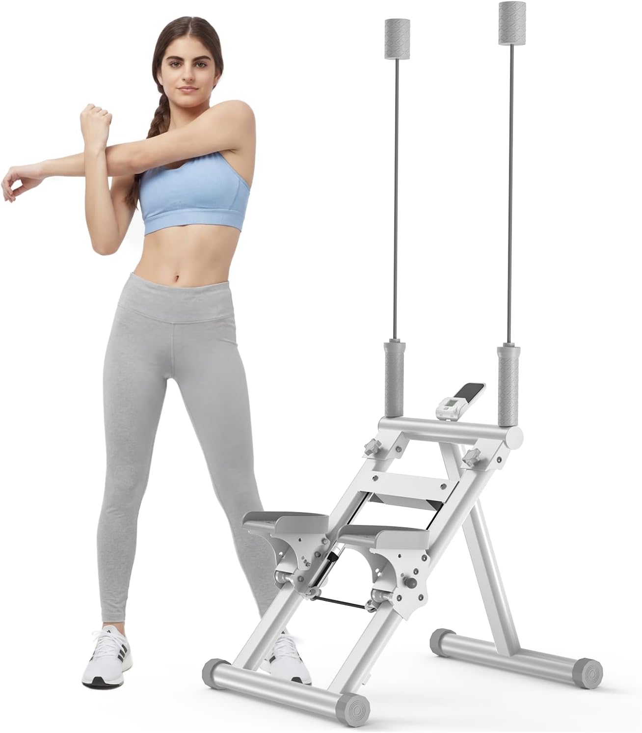 OWLSKY Stair Stepper for Home,Vertical Climber Exercise Machine with Stable Triangular Frame, Smooth & Quiet Motion, Full Body Workout Equipment