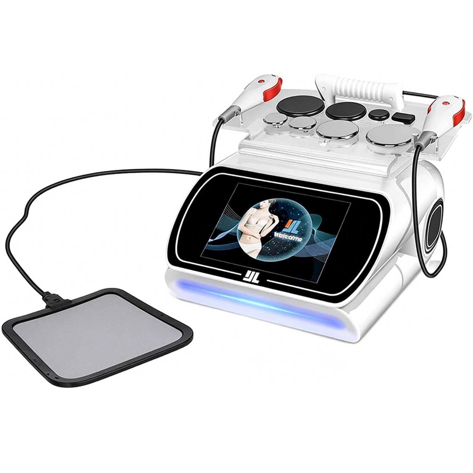 Terapia Tecar Portatile 448 Khz per Cure Profonde,Dispositivo per Rimozione del Grasso con Touch Screen,Macchina Portatile per Diatermia Ret Cet per Dimagrimento,Sollievo dal Dolore