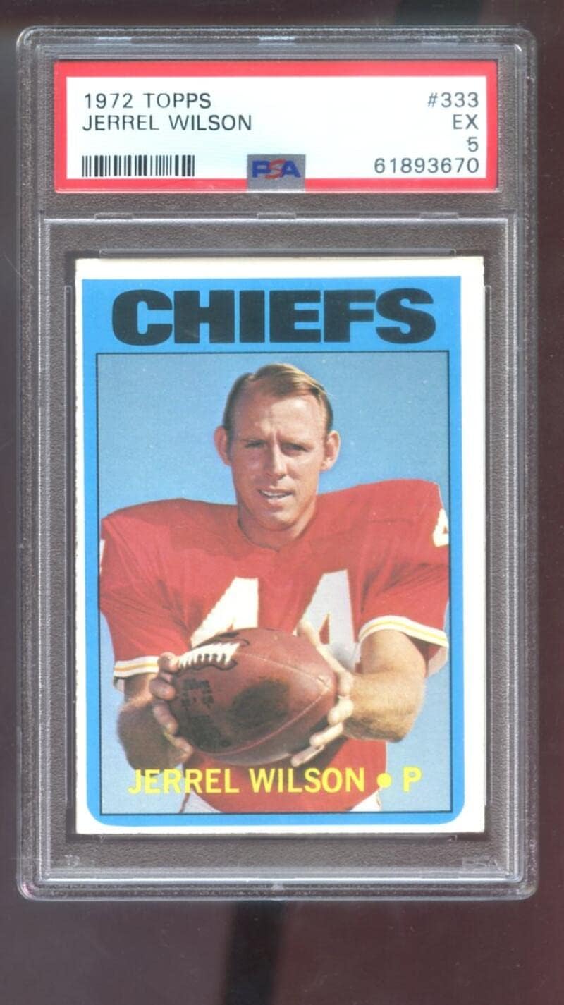 1972 Topps #333 Jerrel Wilson PSA 5 Graded Football Card HIGH NUMBER NFL Kansas City Chiefs
