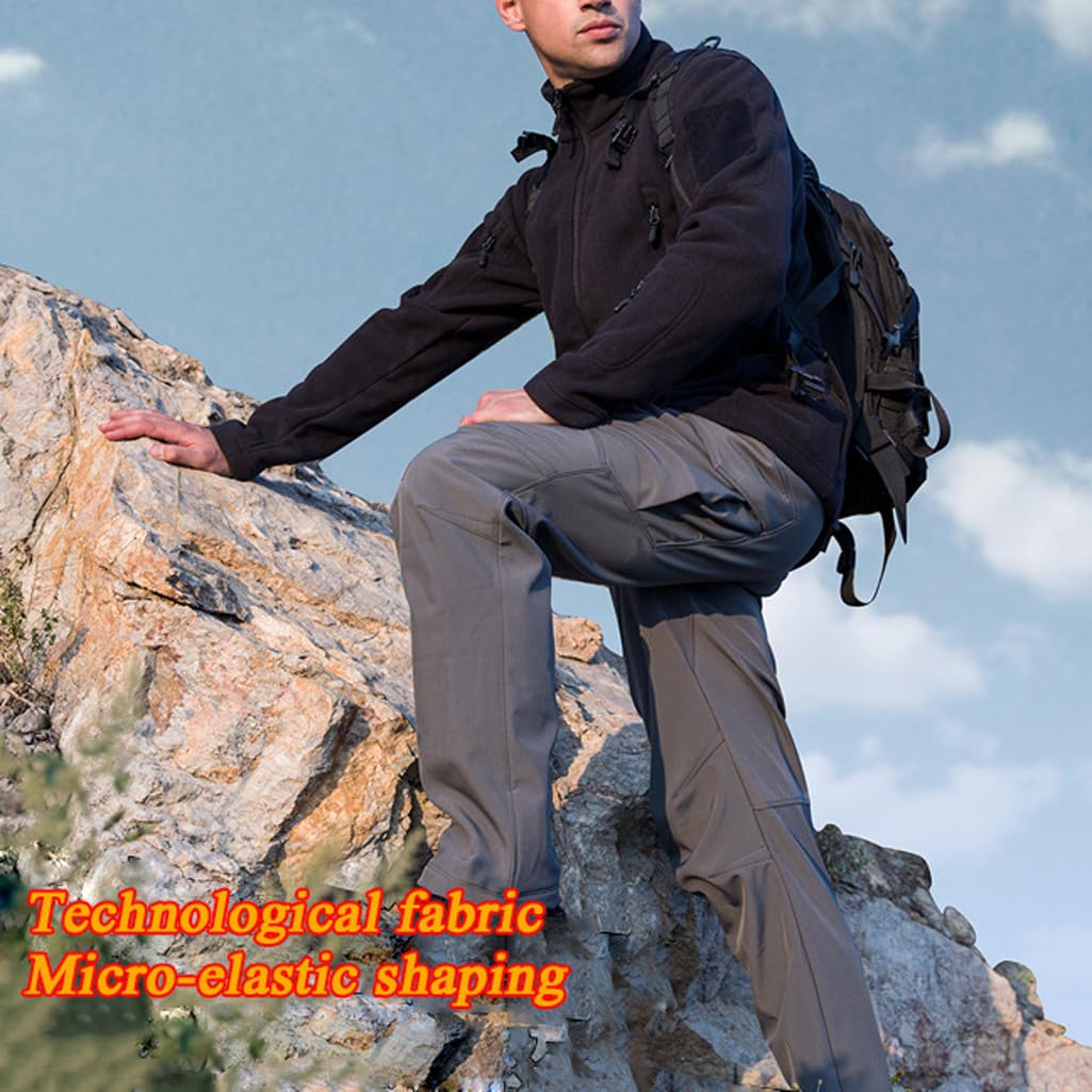 Pantalones Tácticos para Hombre, Pantalones Cargo Térmicos De Forro Polar Antidesgarro Resistentes Al Agua