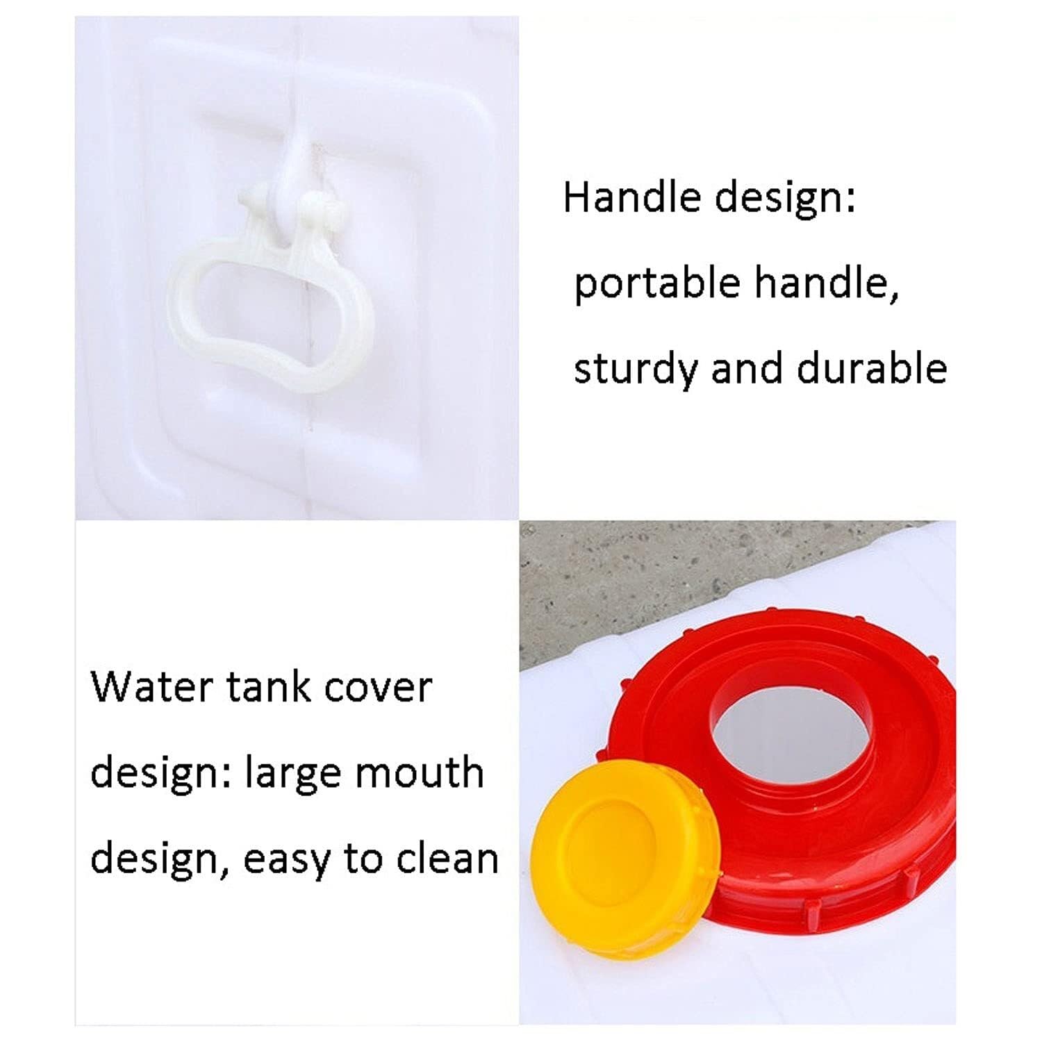 Tanque Almacenamiento Agua Rectangular Plástico Contenedor Almacenamiento Purificada Grado Alimenticio Adecuado Exteriores