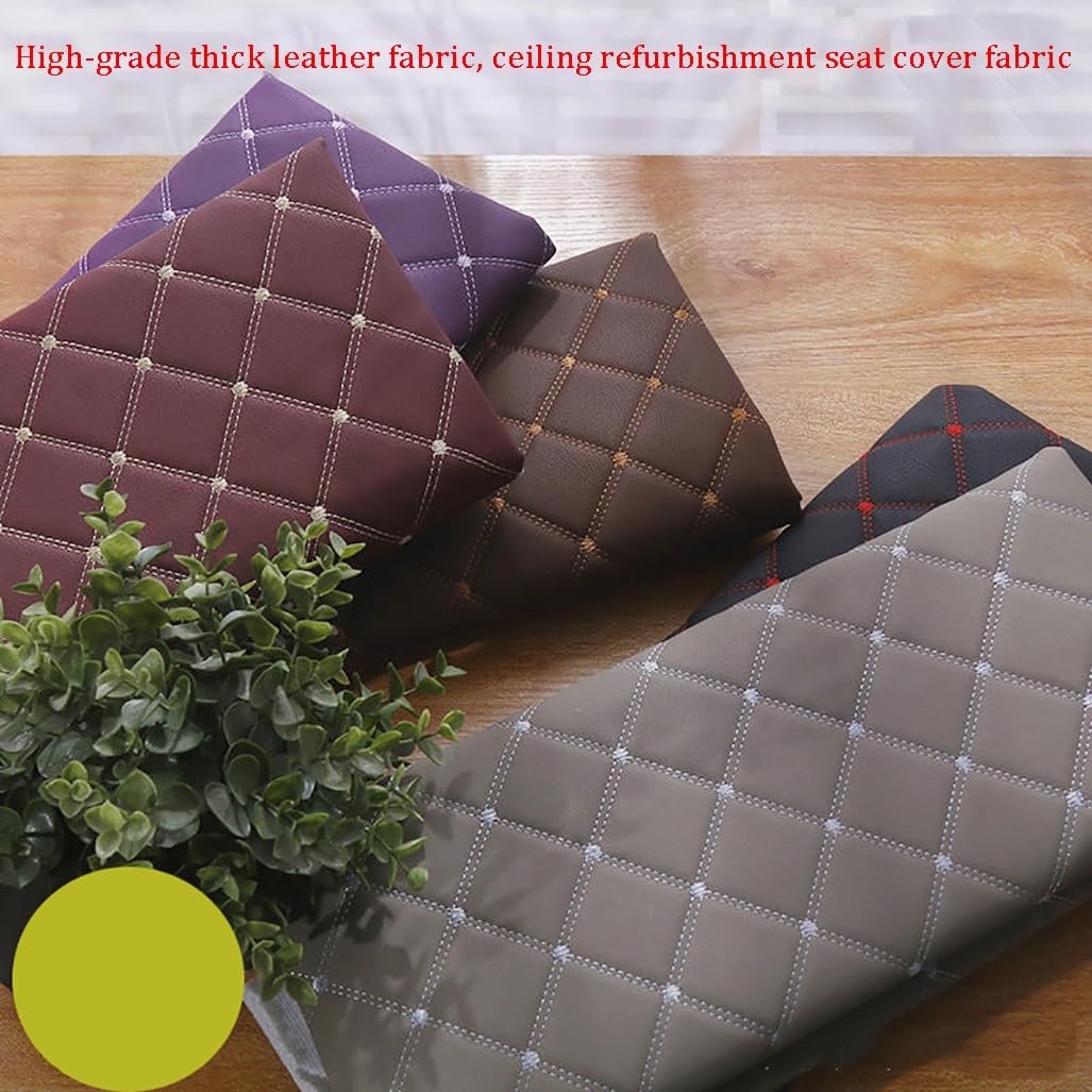 Kunstleder PVC Leder Polster Stoff Lederkonzept Kunstleder Polsterstoff Gesteppt Kaschiert Meterware Möbelstoff Dekostoff, Grau Möbel Textil Meterware(Black,1.4X3m)