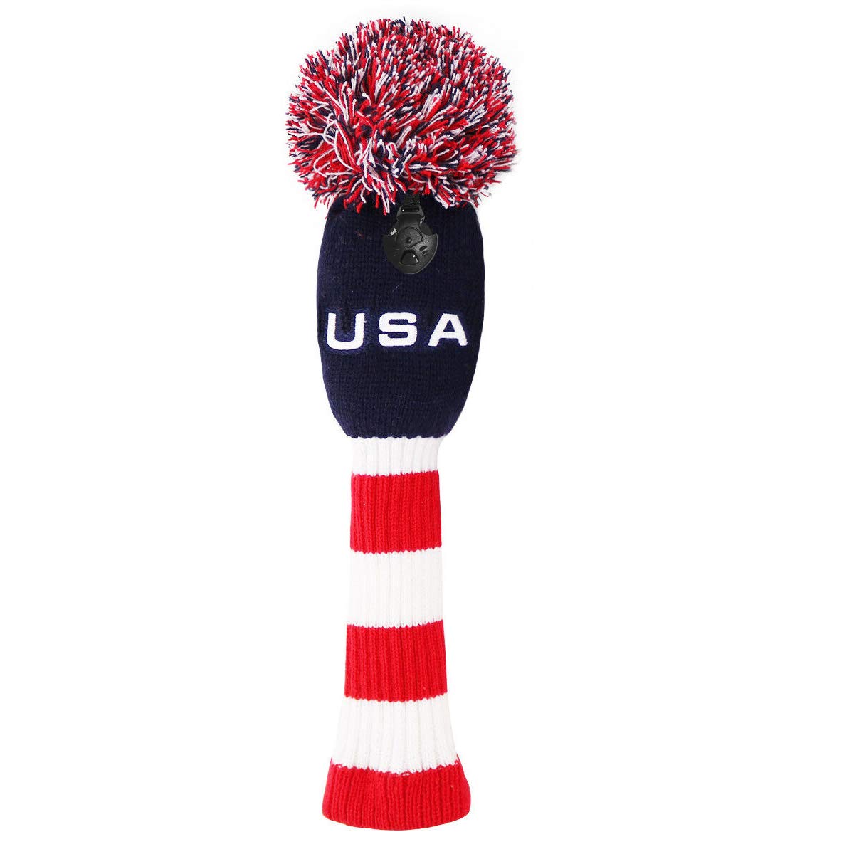 Golf Hybrid Head Covers,Utility Headcover Pom Pom Rescue Head Covers Knitted Utility Cover Rescue Cover Golf Club Head Covers with Number Tag for Callaway Taylormade Titleist Ping Cobra Hybrid Club