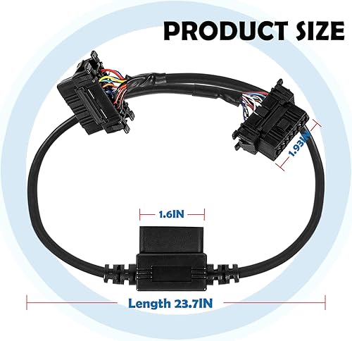 Miniatura 7 de E-cowlboy 76405-01A para arnés Plug N Play Pass Thru Negro Clip en enchufe OBD (para Ram y Toyota solamente)